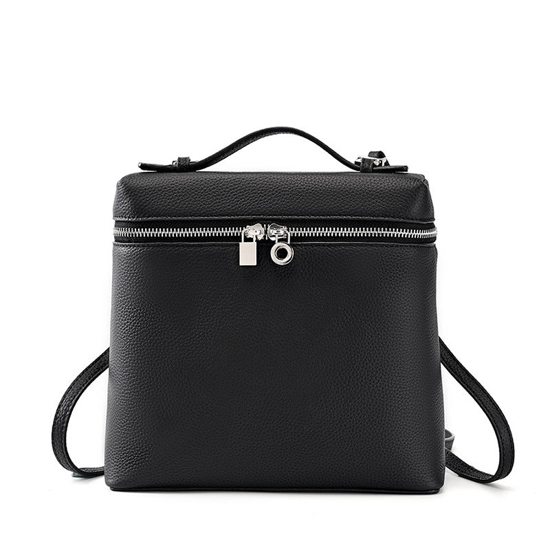 Zaino Piana da donna in vera pelle, nero.