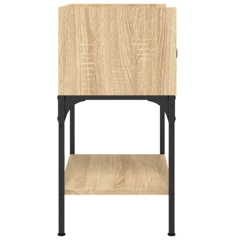 Comodino-Tavolino da notte Rovere Sonoma 40,5x31x60 cm in Legno Multistrato
