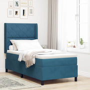 Letto a molle con strisce LED Blu 100 x 200 cm Velluto 3343914