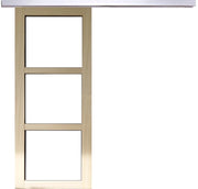 Porta scorrevole in legno Ayous Vetro trasparente H204 xLl83 + Binario in alluminio senza maniglia