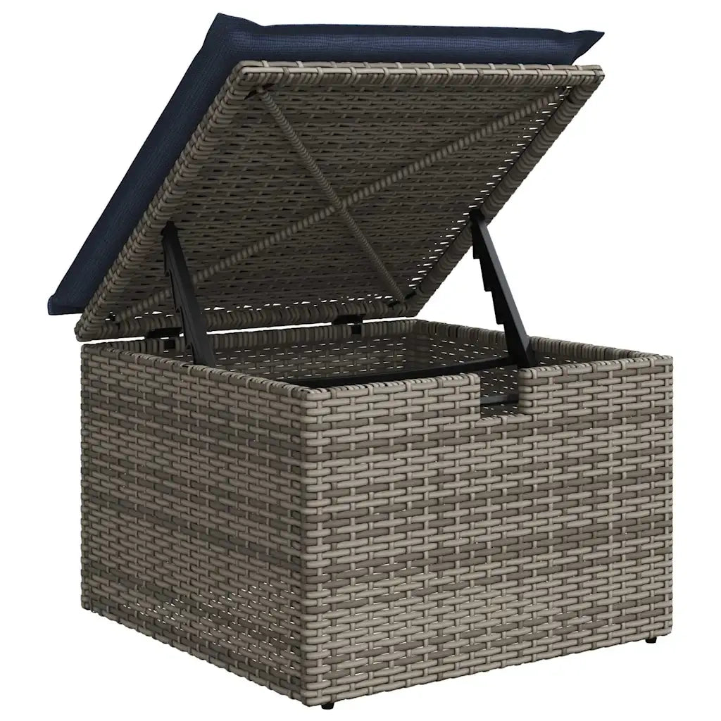 Set Divano da Giardino 5 pz con Cuscini Grigio in Polyrattan 3325960