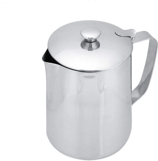 Caffè in Bicchiere con Tappo in Acciaio Inossidabile - Copertura con Schiuma di Latte - Impermeabile - Arte del Caffè - Sicuro e Sostenibile - Bicchiere per Latte