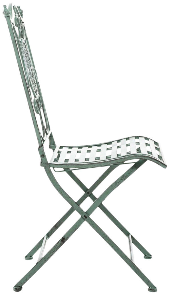 Set di 2 sedie pieghevoli Sibell verde antico