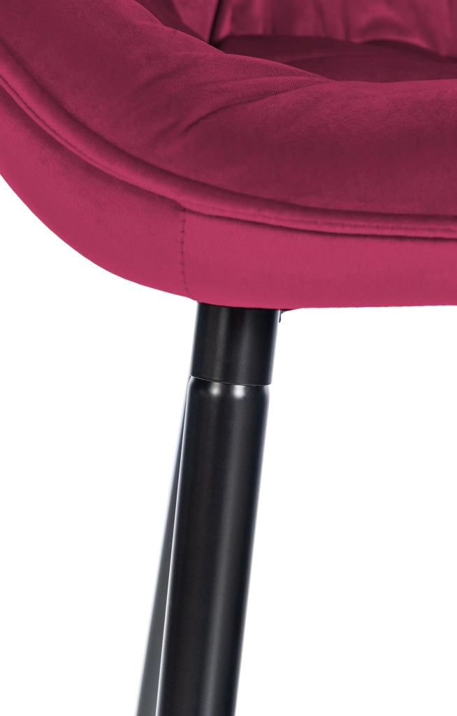 Sgabello da bar Gibson in velluto altezza seduta 76 cm viola
