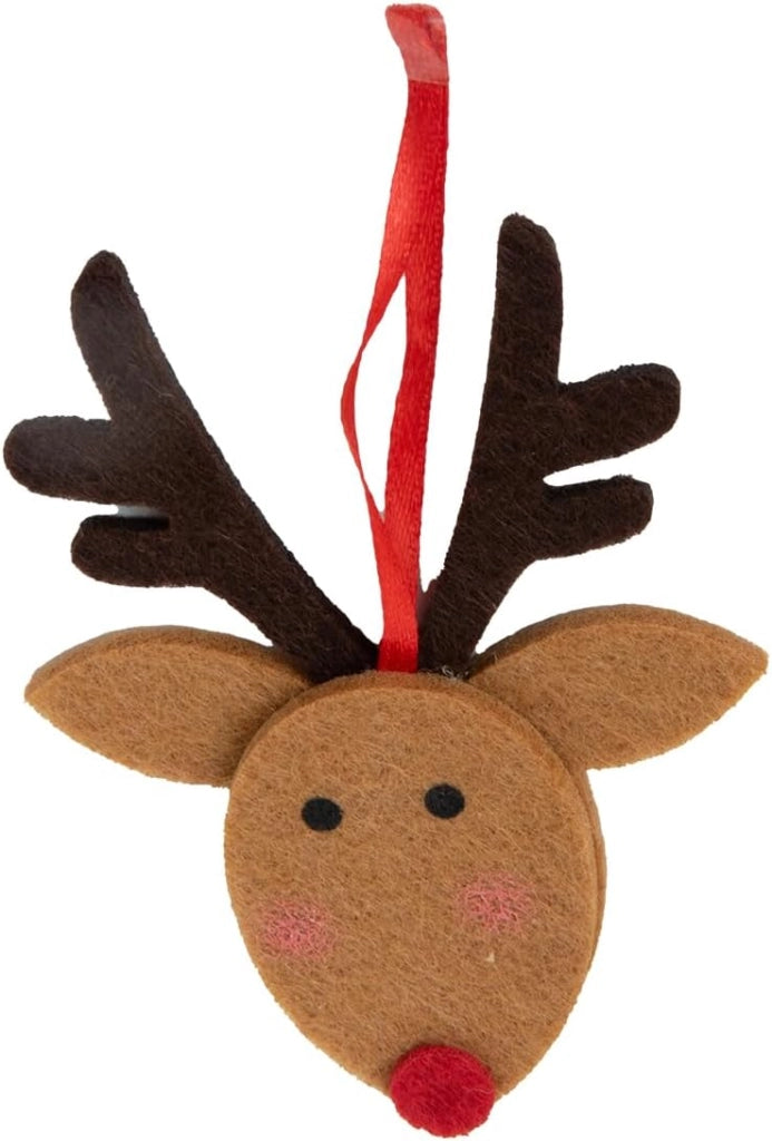Set 12 Pezzi Addobbo Natalizio in Feltro Babbo, Renna e Pupazzo – Decorazioni Natalizie da Appendere – 7,5 x 11 cm – Ornamenti per Albero di Natale