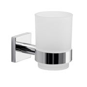 Set portaspazzolini e dosasapone da muro Gedy linea Fuji cromato