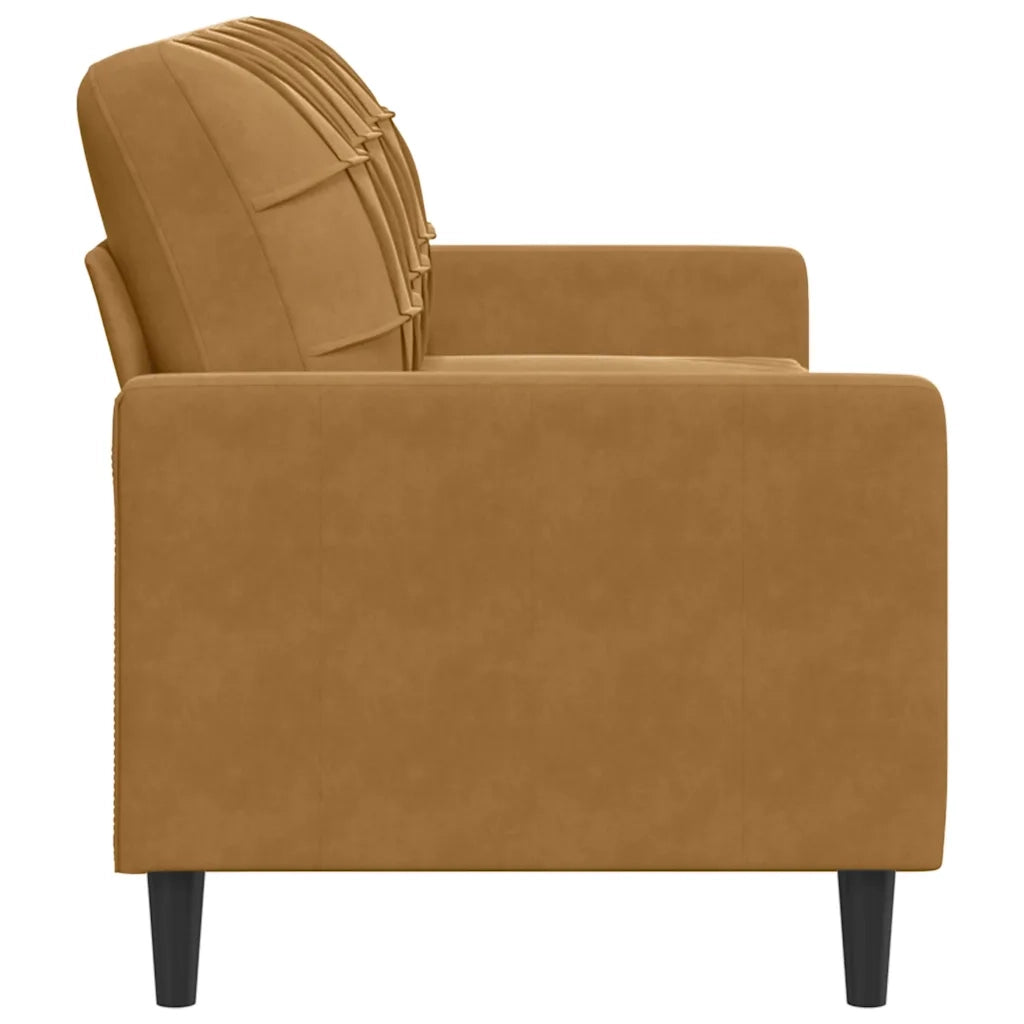 Divano a 3 Posti Marrone 180 cm in Velluto 4007641