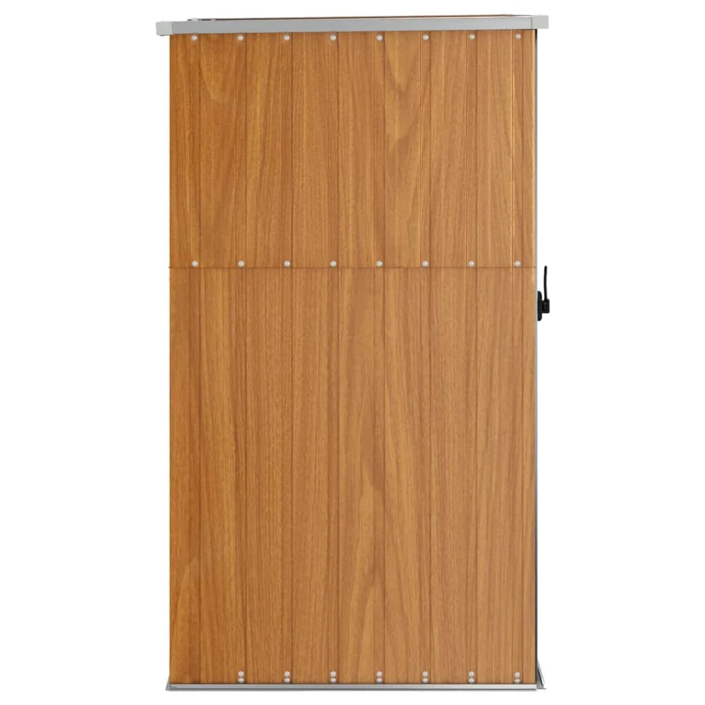 Casetta da giardino cabina ripostiglio casetta da esterno robusta casetta per attrezzi 88 x 89 x 161 cm acciaio zincato marrone 02_0022424
