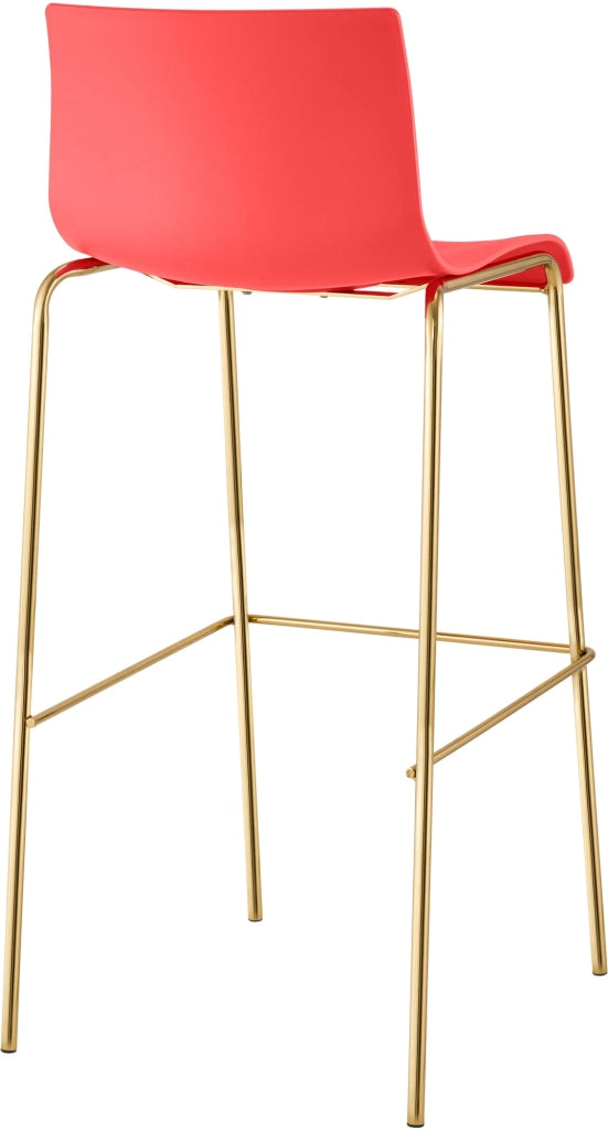 Set di 2 sgabelli da bar Hoover in plastica da 4 piedi color oro 4