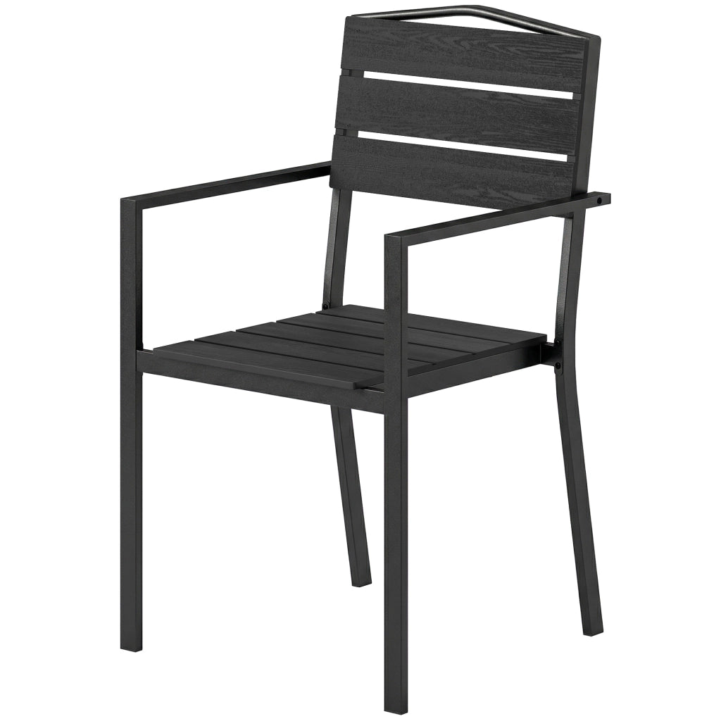 Sedia da giardino ¨C zephmum ¨C nera, metallo, 52x51x90 cm