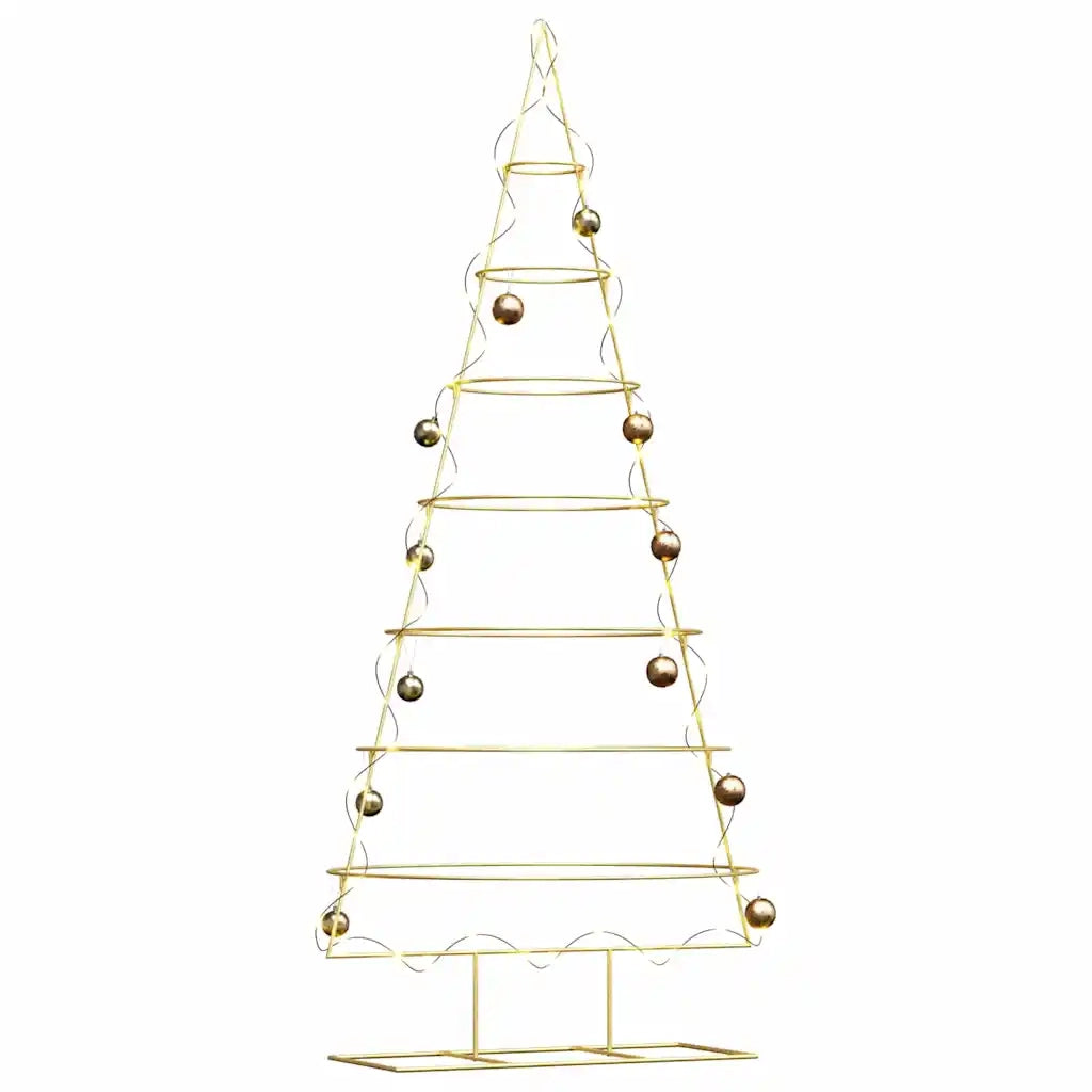 Albero di Natale in metallo con supporto-Decorazioni natalizie Oro 210 cm 636629