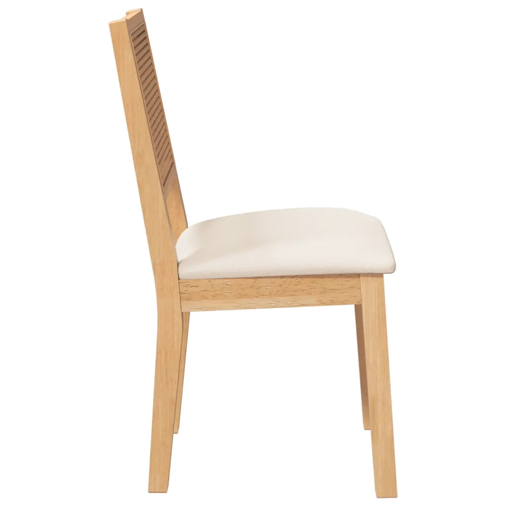 vidaXL Sedie da Pranzo con Cuscini 2 pz in Legno Massello di Hevea