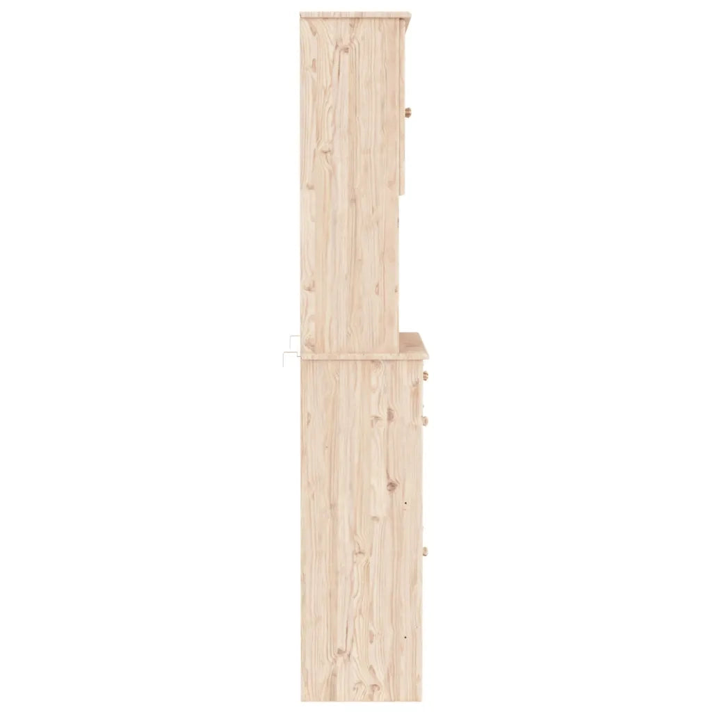 Credenza | Madia | Buffet da pranzo | Armadio da pranzo ALTA 77x35x188 cm in Legno Massello di Pino