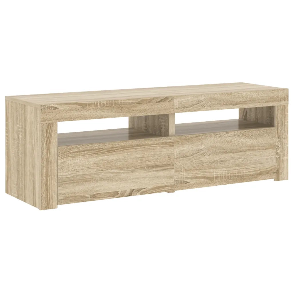 Mobile Porta TV con Luci LED Rovere Sonoma 120x35x40 cm cod mxl 11656