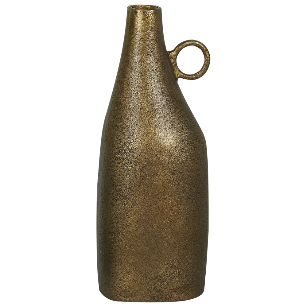 Vaso decorativo in metallo alluminio con finitura ottone 46 cm decorazione casa accessorio