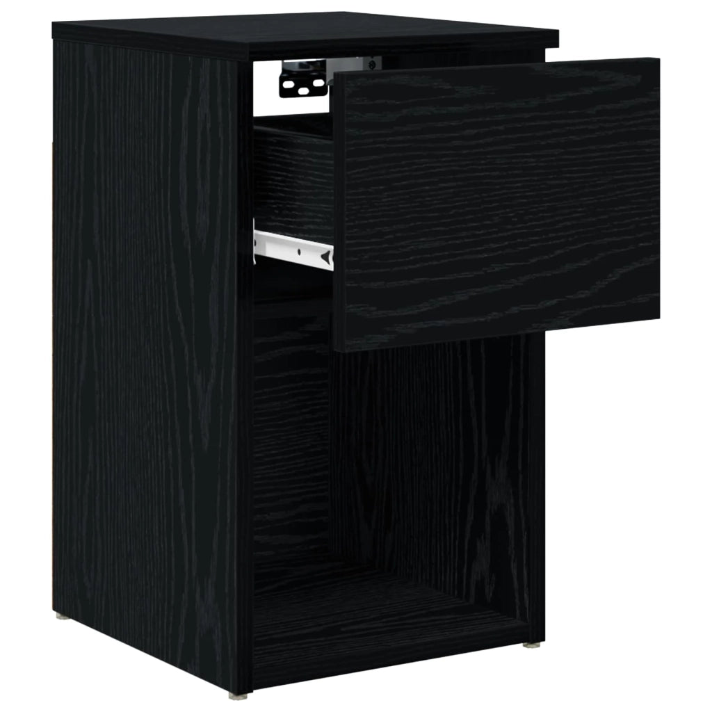Armadietto per letto Rovere Nero 29 x 31,5 x 49 cm CFW7575340