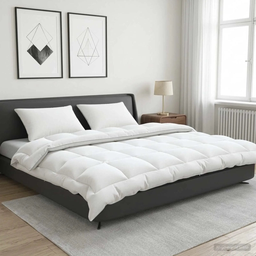 Piumone 200x200 cm Inverno 450 GSM Lana Australiana Bianco 42042873