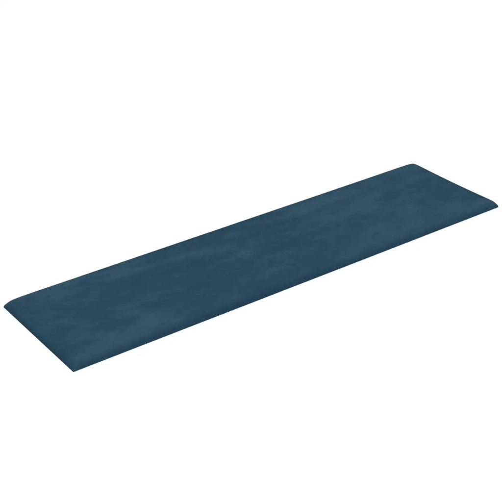 Testiera da Parete 12 pcs Blu 60 x 15 cm Velluto 4008336