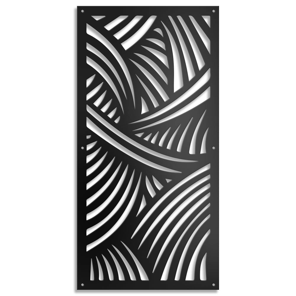 Fasce - Pannello in PVC traforato - Parasole Misura: 50x150 cm, Colore: nero