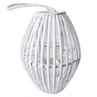 Lanterna Margot in Vimini Bianco