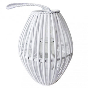 Lanterna Margot in Vimini Bianco