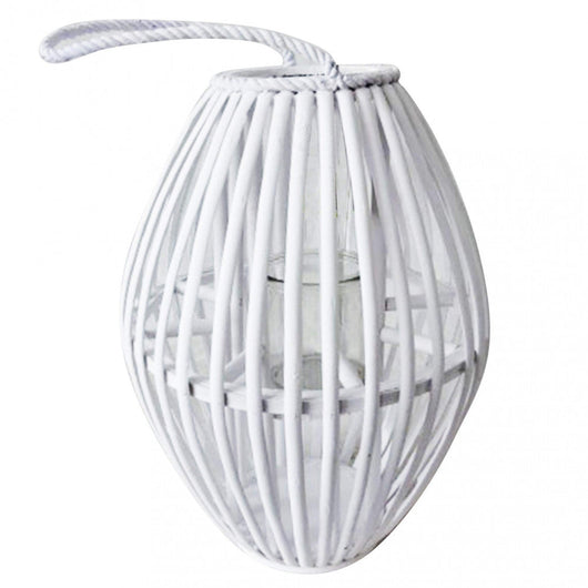 Lanterna Margot in Vimini Bianco