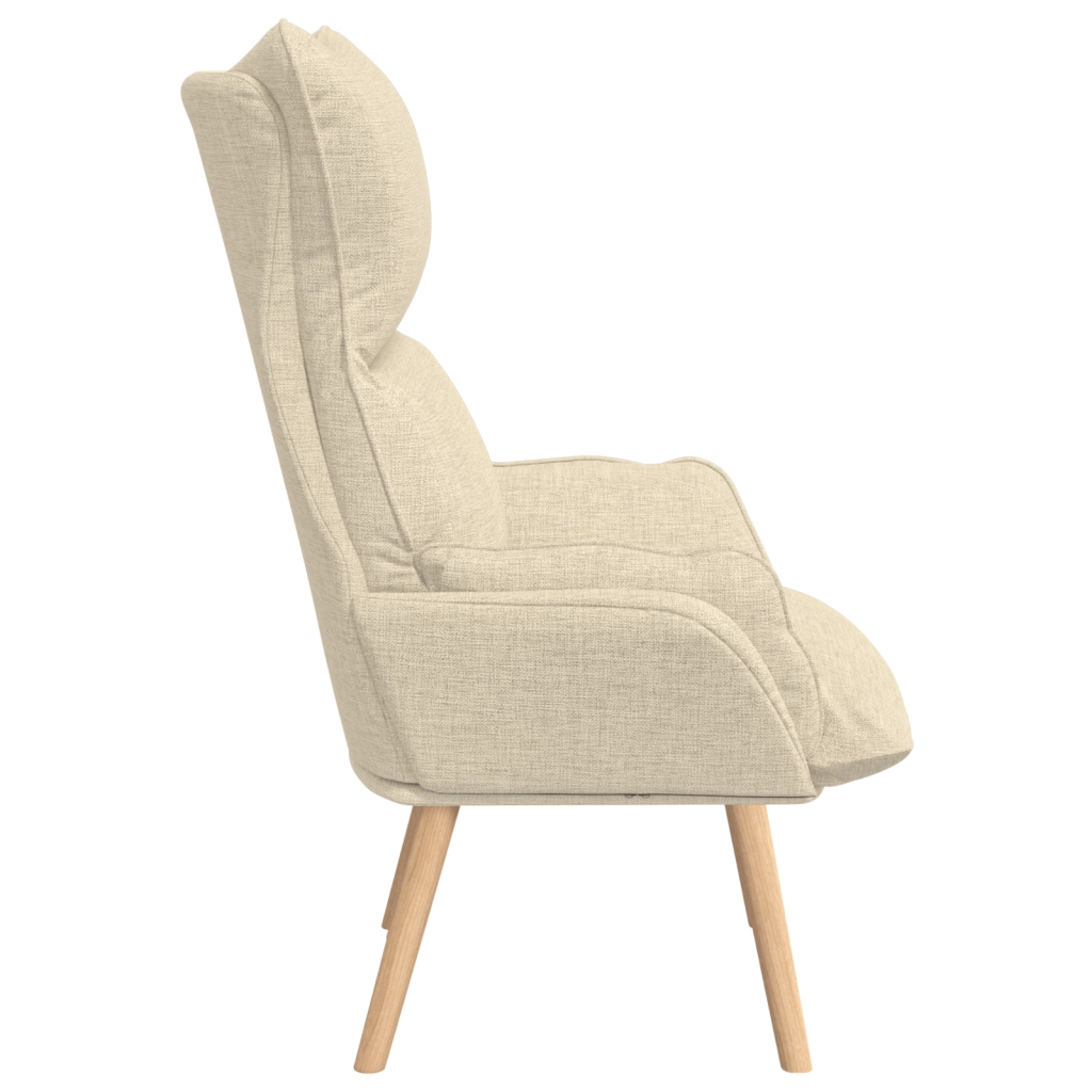 Poltrona Rilassante vitaXL in Tessuto Crema