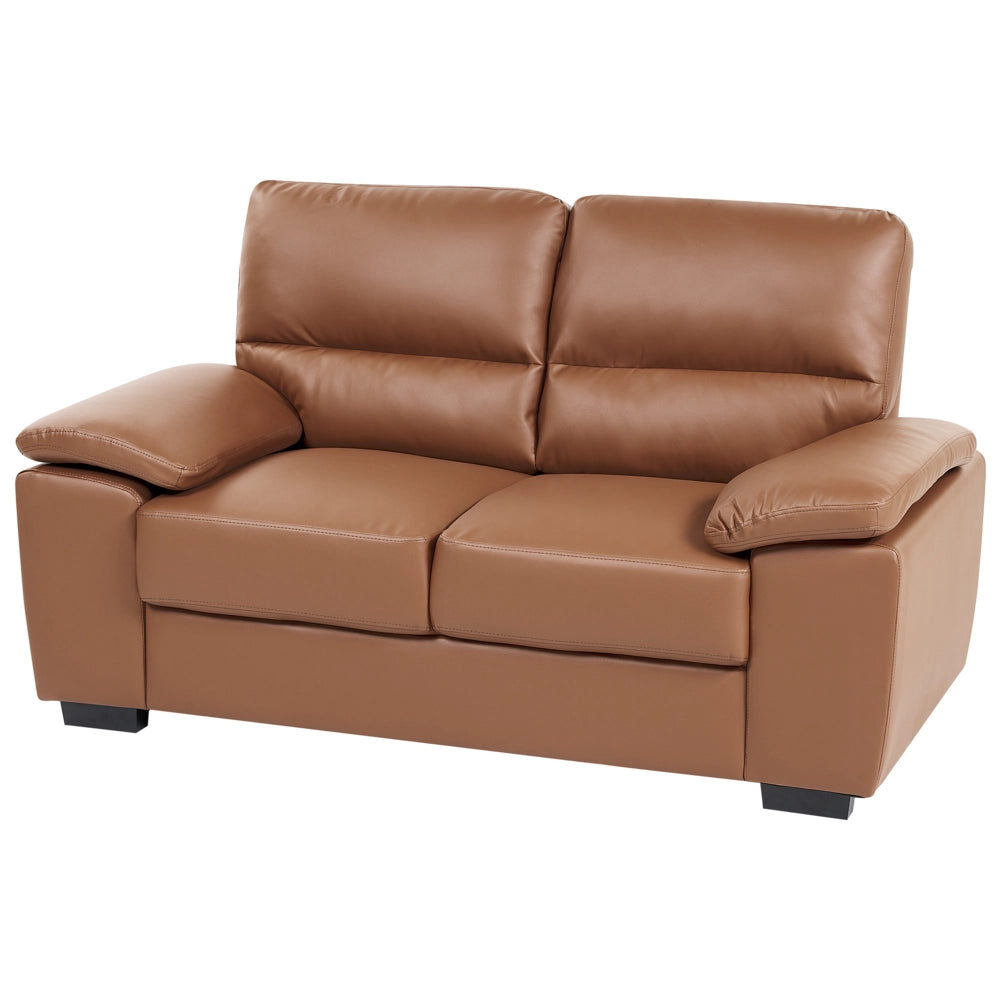 Set divano Nero 3 + 2 posti in ecopelle soggiorno stile moderno
