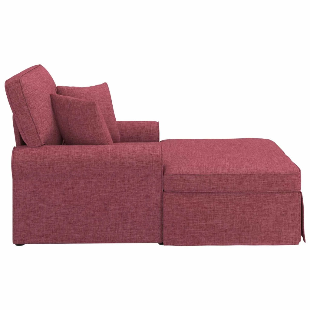 Chaise Longe con Gonna con cuscino 3 pz Rosso Vino Tessuto CFW9172798
