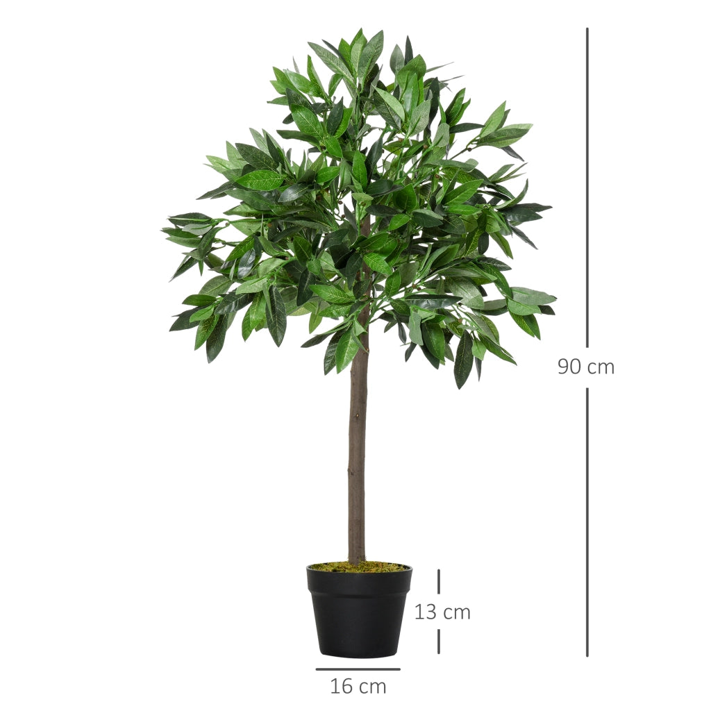 Piante Artificiali 2 Pezzi ¨C zephmum ¨C Verde 90 cm con Vaso