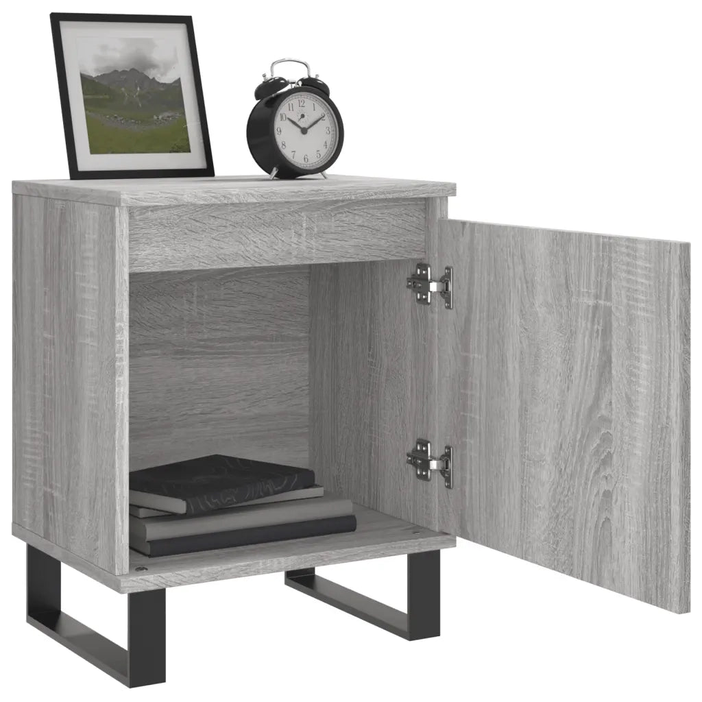 Comodini Grigio Sonoma 2 pz 40x30x50 cm in Legno Multistrato 826857