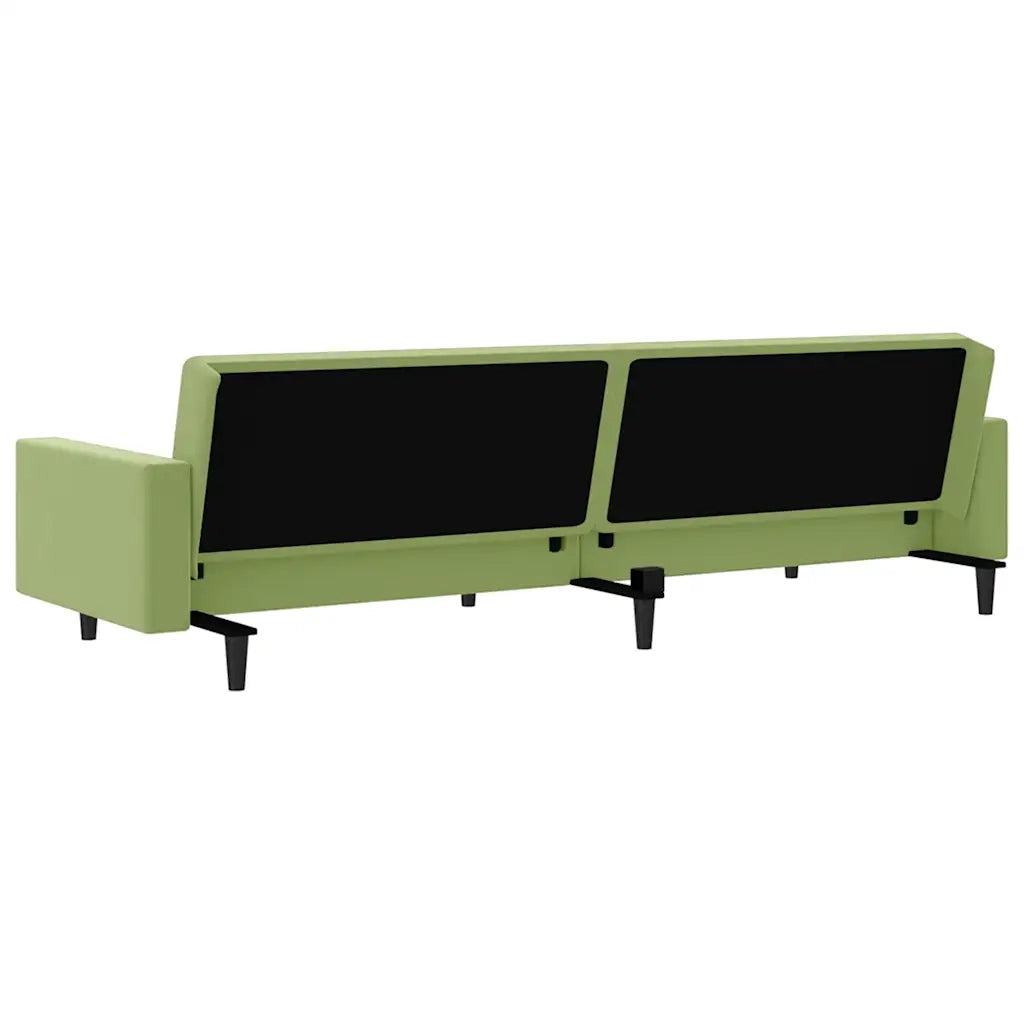 Divano letto | Sof¨¤ letto | Letto singolo a 2 Posti Verde Chiaro in Velluto