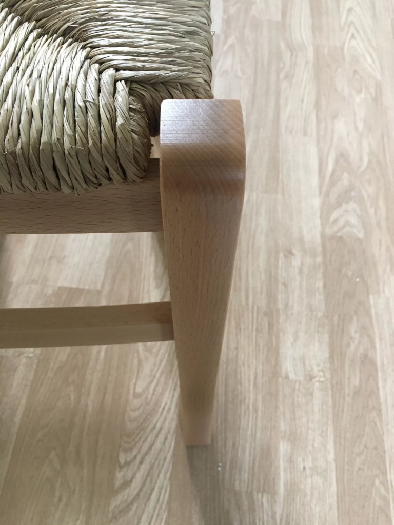 Set tavolo legno 80x80 + 4 sedie legno shabby naturale - Mobili 2G