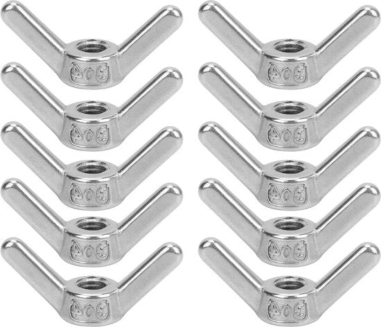Kit di viti in acciaio inossidabile per armature - 10 pezzi - hardware di fissaggio - accessori per DIY - filo di diametro 8mm - distanza di avvallamento 125 mm