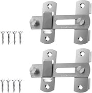 Set di chiusura per porte scorrevoli in acciaio inossidabile - 2 pezzi - Slot in legno - Slot a gancio - Cassetto - Porta - Hek - Vouwdeur slot a gancio