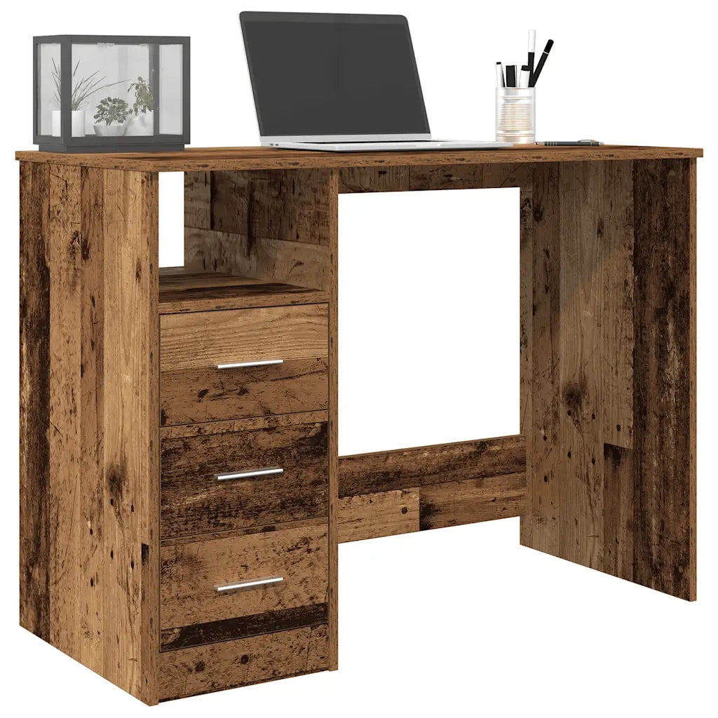 Scrivania Legno Antico 102x50x76 cm in Legno Multistrato 855852