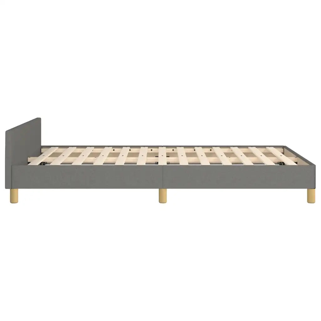 Letto matrimoniale | Letto per adulti | Giroletto senza Materasso Grigio Scuro 120x200 cm Tessuto