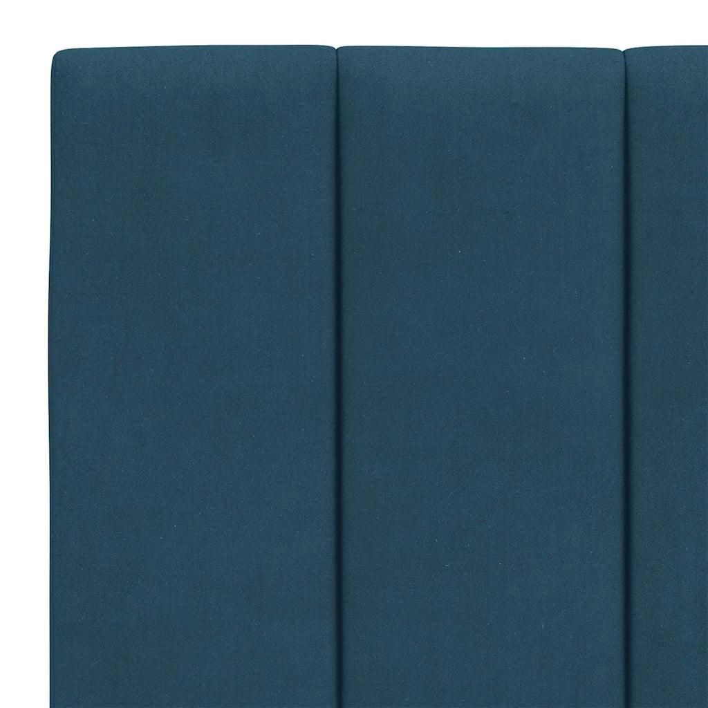 Letto con Materasso Hanko Blu 140x200 cm in Velluto 3208602