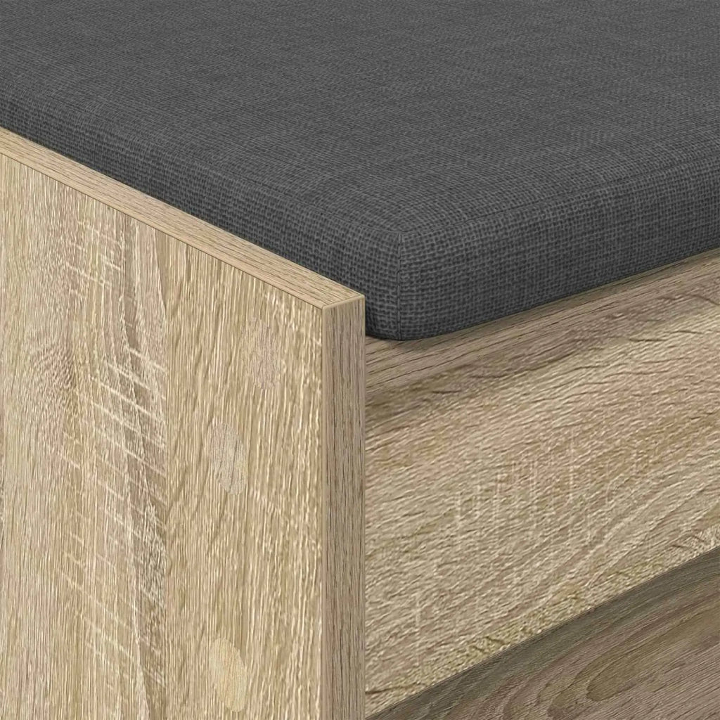 Panca per ingresso con cuscino Rovere Sonoma 103 x 38 x 45 cm 891586