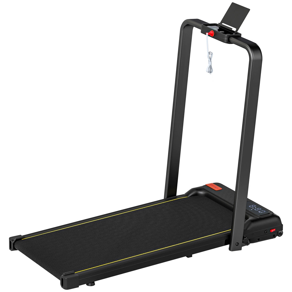Tapis roulant pieghevole 2 in 1 ¨C Xylo ¨C Inclinazione 10%, 2.0 HP, 6 KM/H, 109x48x100cm nero