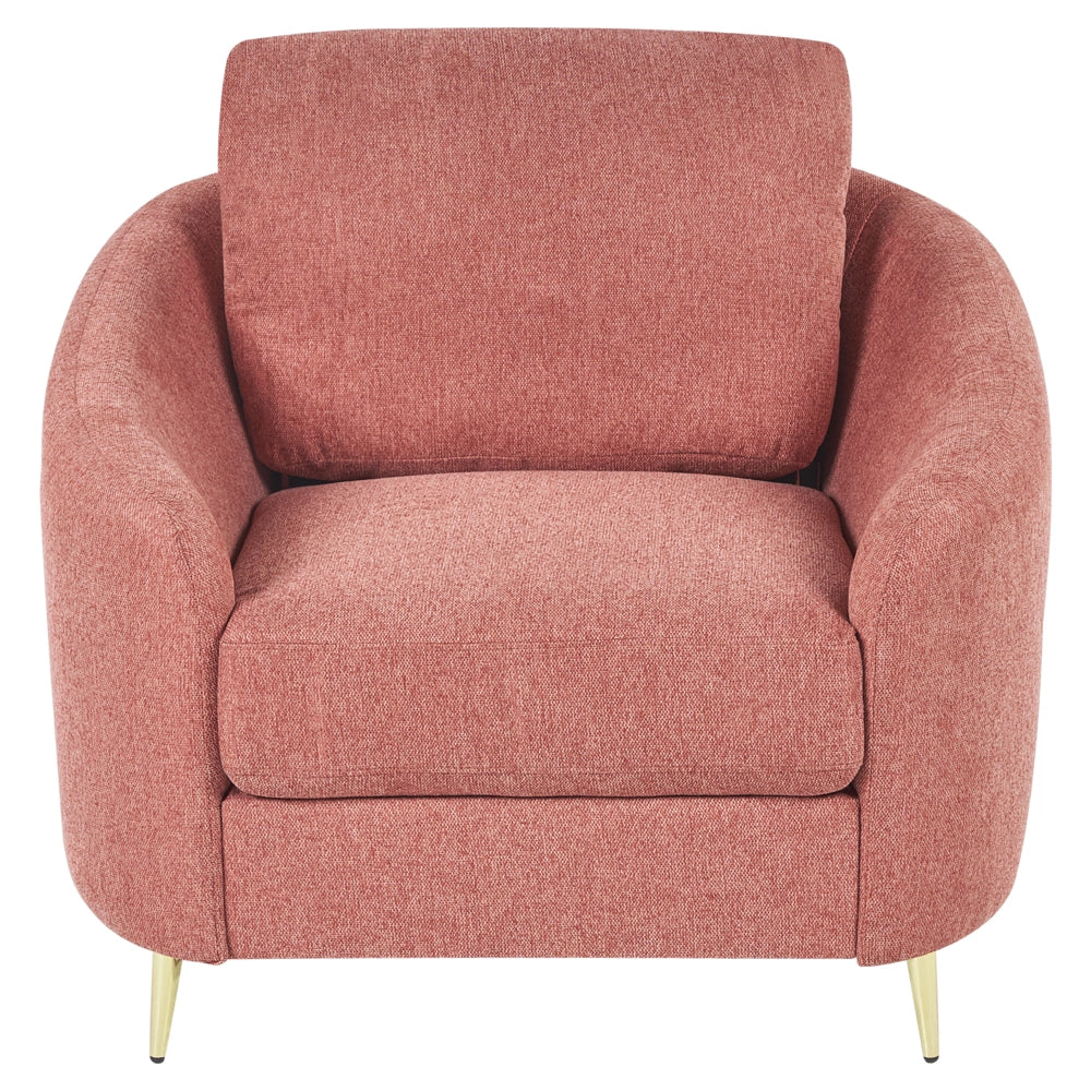 Set da salotto due divani e una poltrona in tessuto rosa 6 posti piedi dorati curve soffici soggiorno stile glamour elegante
