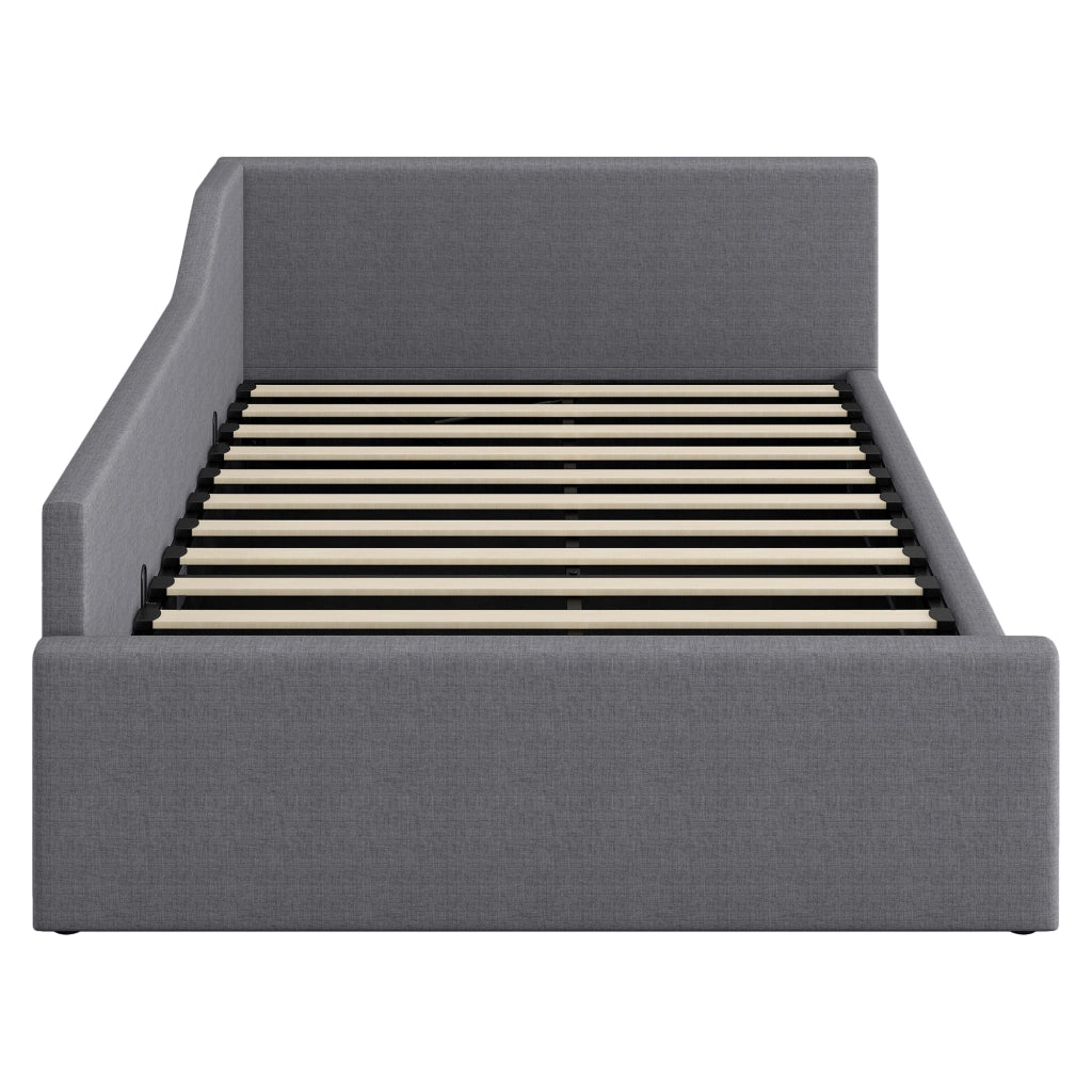 LETTO Imbottito con contenitore 140x200 cm Grigio