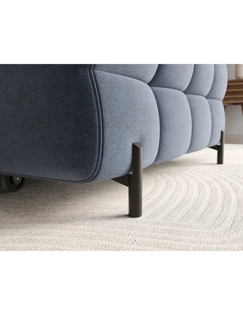 Divano ad angolo destro convertibile Blu design elegante 285x99x181cm FILTRO