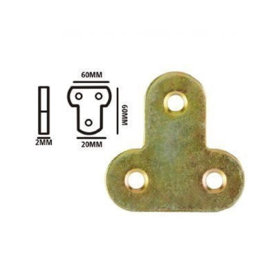 Trade Shop - Set 4pz Lastrina Lastrine Ad Angolo Forma T 60x20x2 Mm Con Viti Per Mobili 91224 -