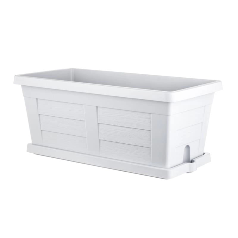 FIORIERA RETTANGOLARE cm  40 x 21,5 x 17 - ghiaccio (con sottovaso)  - BAMA