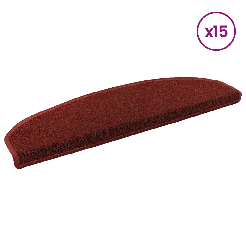 Tappetini per scale autoadesivi 15 pcs Rosso Bordeaux 42038649