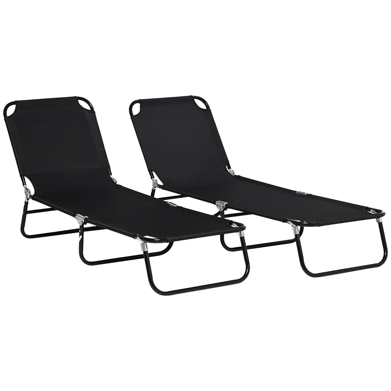Lettini prendisole set da 2 pieghevoli con schienale regolabile in 5 posizioni per giardino beige