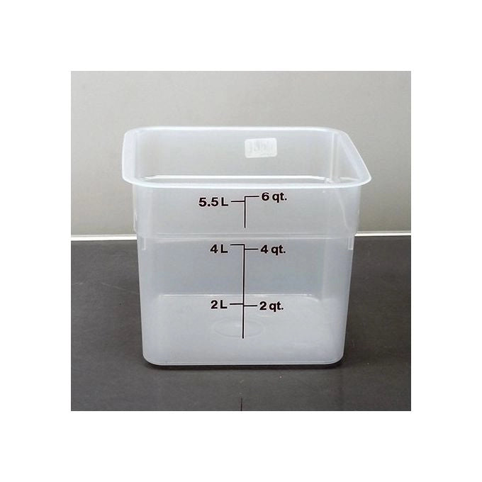 Cambro 6SFSPP190 Camsquares Contenitore per Alimenti Quadrato 5.7 L Polipropilene colore Traslucido