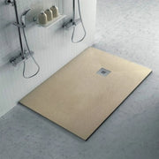 Piatto doccia filo pavimento Karen 70x110 in resina pietra tortora