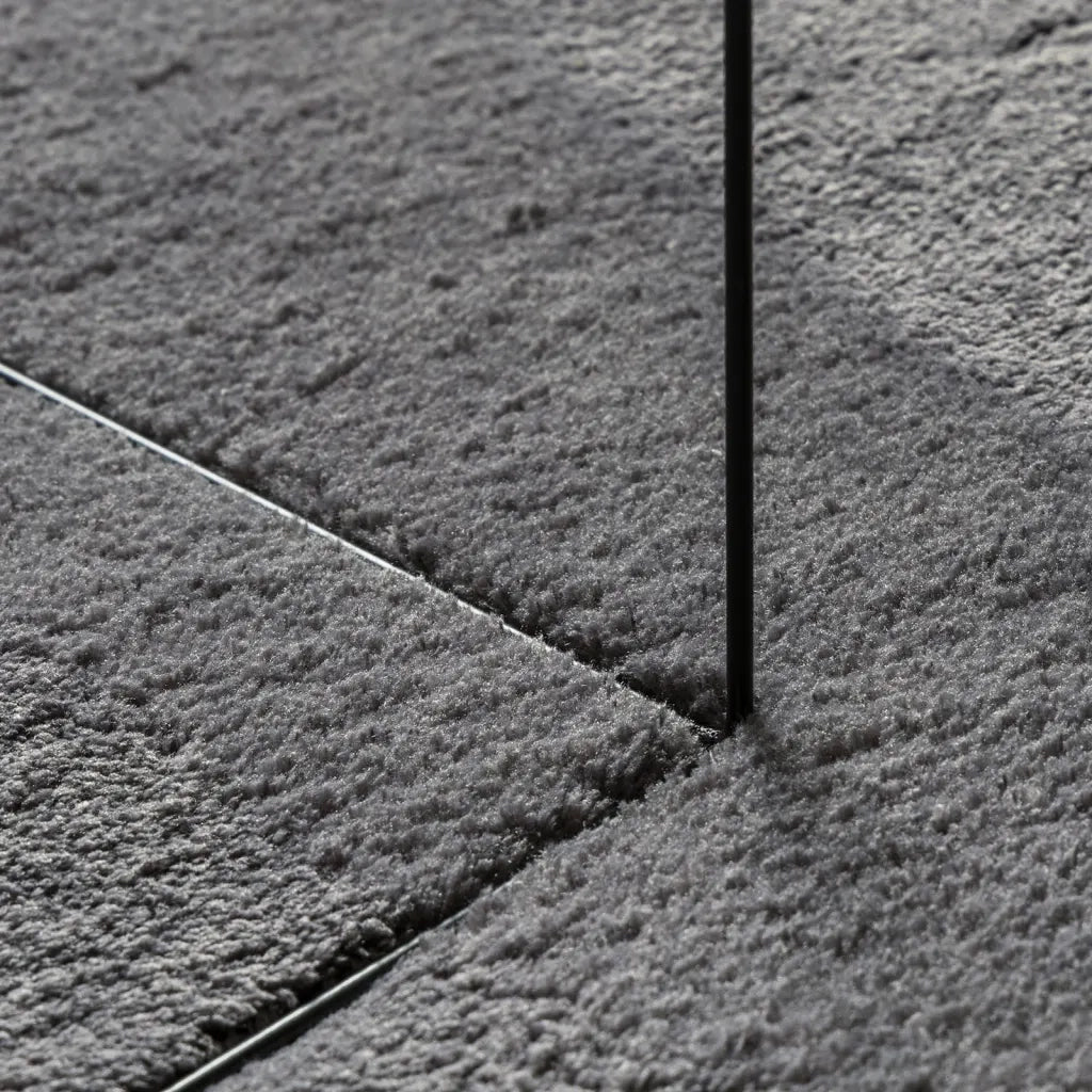 Tappeto a Pelo Corto HUARTE Morbido e Lavabile Antracite Ã˜120cm